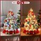 Small Tabletop Christmas Trees with 60 LED Lights (Snow Green) 13.5"D x 13.5"W x 24"H